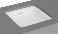 VitrA 7533B003-1082 Metropole Kare Tezgah Altı Lavabo,40 cm, Beyaz