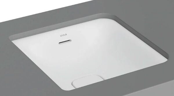 VitrA 7533B001-1082 Metropole Kare Tezgah Altı Lavabo,40 cm,M.Beyaz