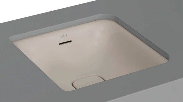 VitrA 7533B020-1082 Metropole Kare Tezgah Altı Lavabo,40 cm,M.Bej