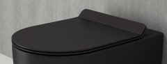 Bocchi A0330-004 Pure Slim Klozet Kapağı Mat Siyah Yavaş Kapanan