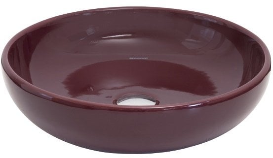 Smanni Nunki Çanak Lavabo Tezgah Üstü 45 cm  Bordo