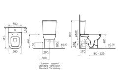 Vitra 5512l003+5514 S20 Klozet + Rezervuar Parlak Beyaz