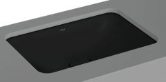 VitrA 7535B083-1083 Metropole Dikdörtgen Tezgah Altı Lavabo,60 cm,M.Siyah