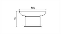 Dekor Banyo SS304 Tezgah Üstü Katı Sabunluk Krom