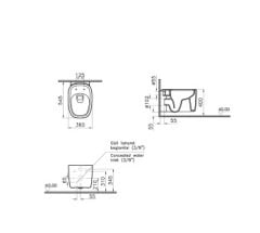 Vitra 7830B401-0090 Plural Rim-ex Asma Klozet Mat Beyaz (Kanalsız) 55 Cm