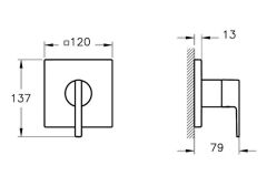 Vitra A42837 Suit Ankastre Duş Bataryası(Sıva Üstü Grubu)Krom