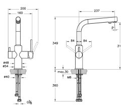 Artema A42144 Split Dual-Flow Arıtıcı Bağlantılı Eviye Bataryası