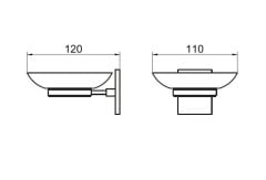 Dekor Banyo Corner Katı Sabunluk Krom