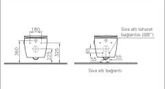 Vitra 4948b403-6262 Sento Asma Klozet Seti, 54 Cm, Temassız Entegre Ara Musluklu, Temassız Klozet Kapağı Dahil