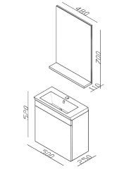 Lineart İnci 50cm Banyo Dolabı Beyaz