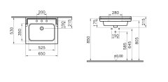 Vitra 7801b403-0033 Valarte Etajerli Lavabo 65 Cm Beyaz