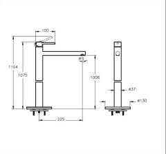 Vitra Origin A4266326 Yerden Lavabo Bataryası Bakır