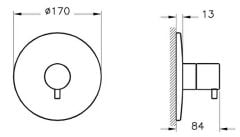 VitrA A4267334 Origin Ankastre 3 Yollu Yönlendirici(Sıva Üstü Grubu)Fırçalı Nikel