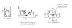 VitrA 5676B003-1684 Metropole Asma Klozet Parlak Beyaz Entegre Ara Musluklu