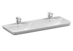 Vitra 5949b003-0001 Sento Çift Gözlü Etajerli Lavabo 130 Cm Beyaz