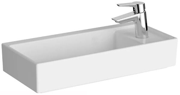 Vitra 7406B003-0294 ArchiPlan Dar Lavabo Sağ Armatür Delikli 60 Cm Beyaz