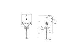 Artema A40862 Juno Lavabo Bataryası Krom