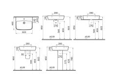 Vitra 7077b003-0001 Shift Lavabo 60 Cm Beyaz