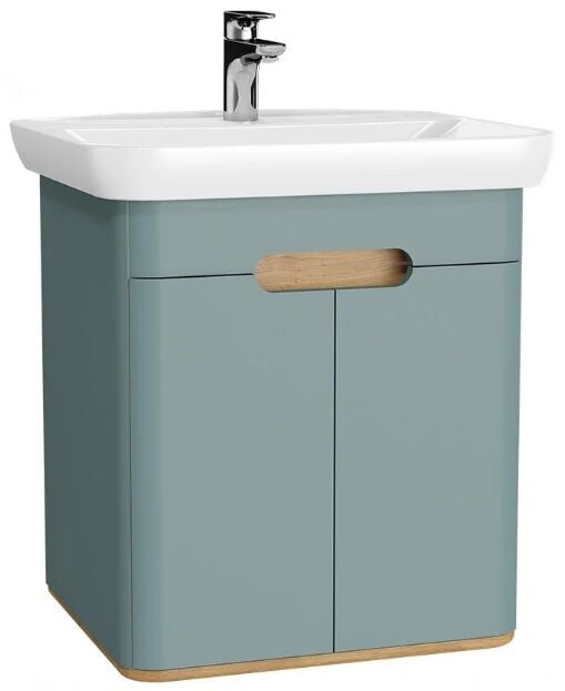 Vitra 65870 Sento Lavabo Dolabı 65 Cm Kapaklı Mat Fiyord Yeşili