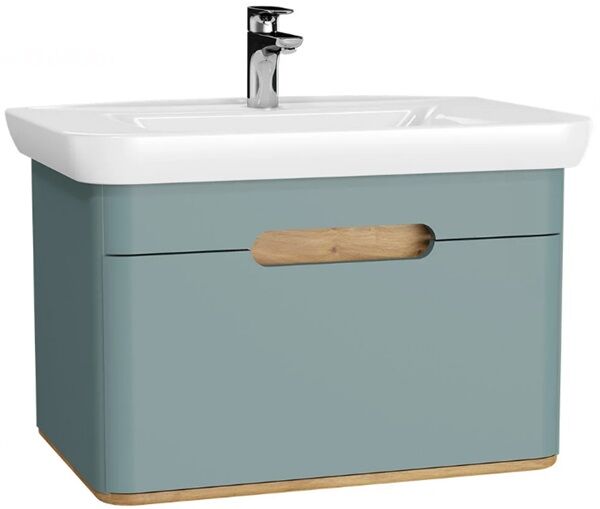 Vitra 65874 Sento Lavabo Dolabı 80 Cm Tek Çekmeceli Mat Fiyord Yeşili