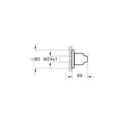 Vitra A42493 Suit U Ankastre Stop Valf Sıva Üstü Krom