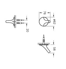 VitrA A48003 İstanbul Tekli Askı Krom