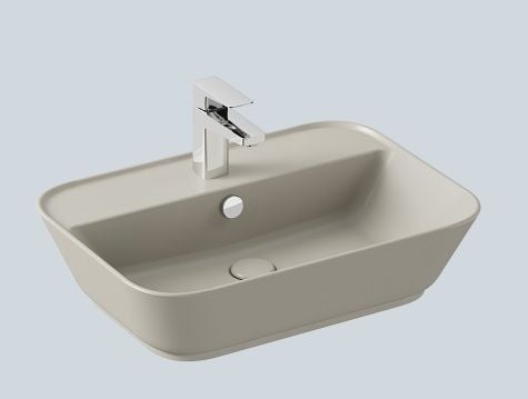 VitrA GeoTezgah Çanak Lavabo 60 cm Mat Bej 7426B020-0001