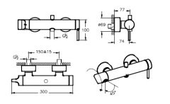Vitra A4261936WTC Origin Banyo Bataryası Mat Siyah