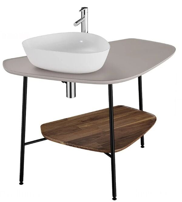 Vitra 62573 Plural  Seramik Tezgah 100 Cm, Sol Mat Bej