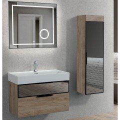 Lineart Sharp 81 cm Banyo Dolabı + Ledli Ayna