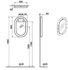 Vitra Liquid 66743 Aydınlatmalı Ayna 50x80 cm, Beyaz