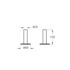 VitrA A4489626 Origin Tekli Diş Fırçalığı Yerden Bakır