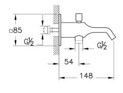 Vitra A4291874 Suit U Çıkış Ucu El Duşu Çıkışlı Parlak Soft Altın