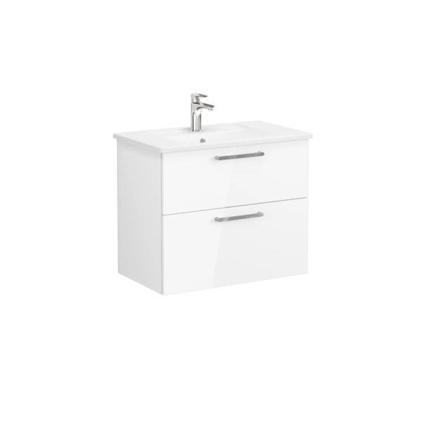 Vitra Root Flat 66306 Lavabo Dolabı,Çift Çekmece.80cm Parlak Beyaz