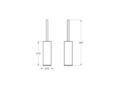 VitrA A4489334 Origin Tuvalet Fırçalığı, Yerden, Fırçalı Nikel