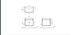 Vitra 60811 Sento Lavabo Dolabı 100 Cm Kapaklı Mat Antrasit