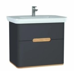 Vitra 60836 Sento Lavabo Dolabı 80 Cm Çift Çekm.Mat Antrasit