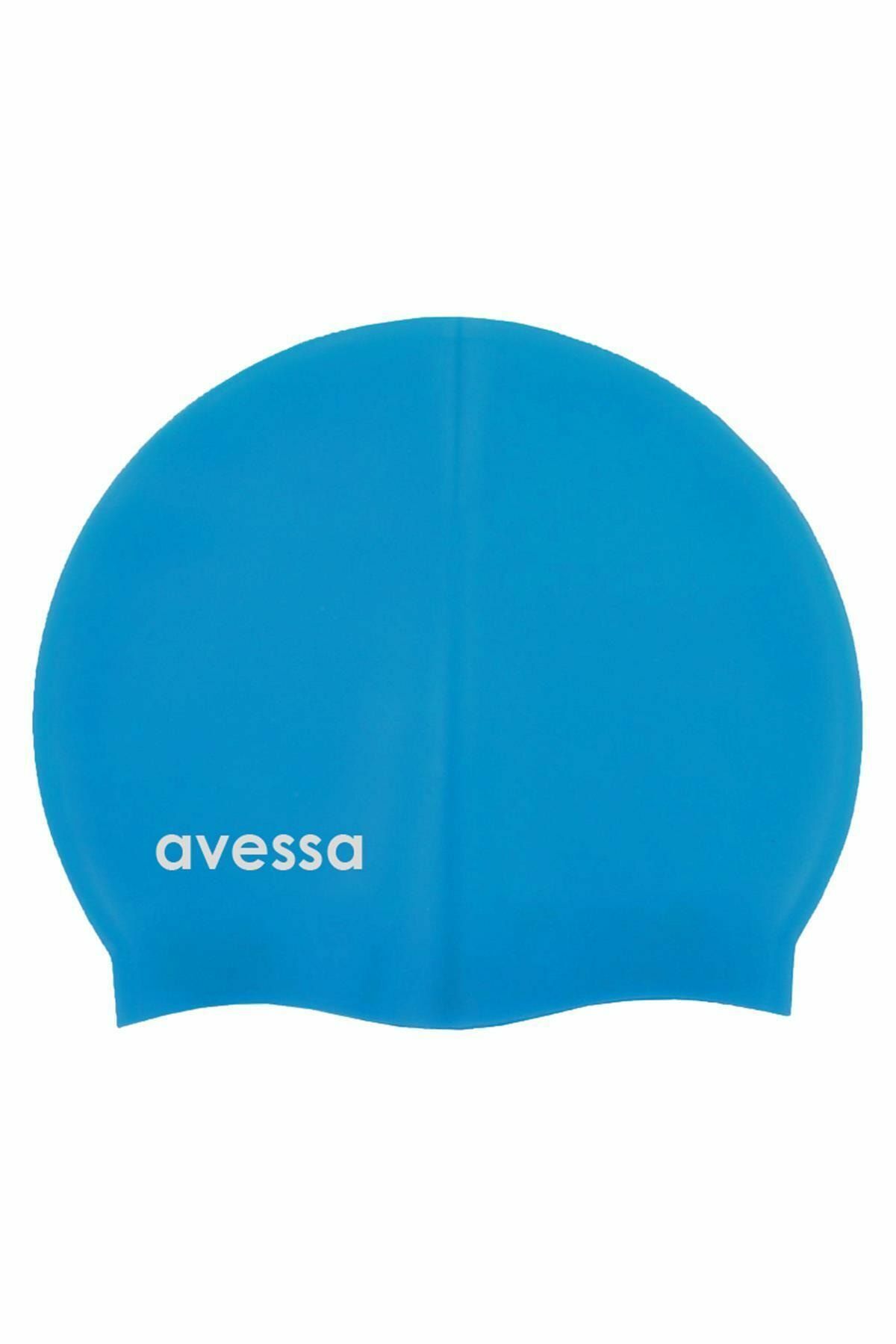 AVESSA Yüzücü Bonesi Silikon Bone Saks Mavi Sc-502