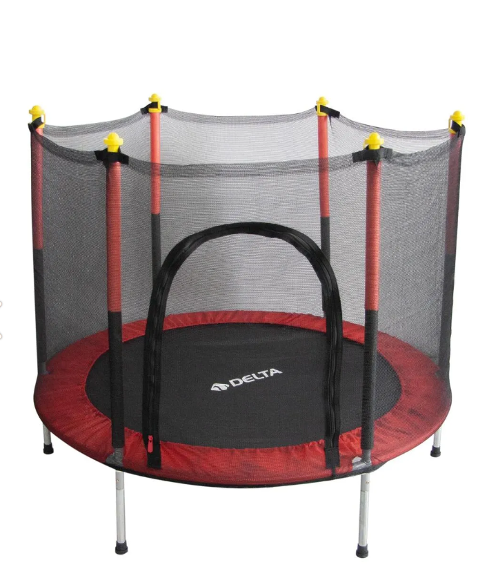 Delta Güvenlik Korumalı Fileli 140 Cm Özel Fermuar Güven Konforlu Çocuk Trampolini 55 İnç Trambolin