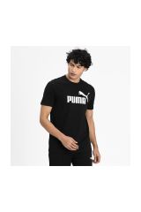 Puma Ess Logo Tee Erkek T-shirt Black 586666-01