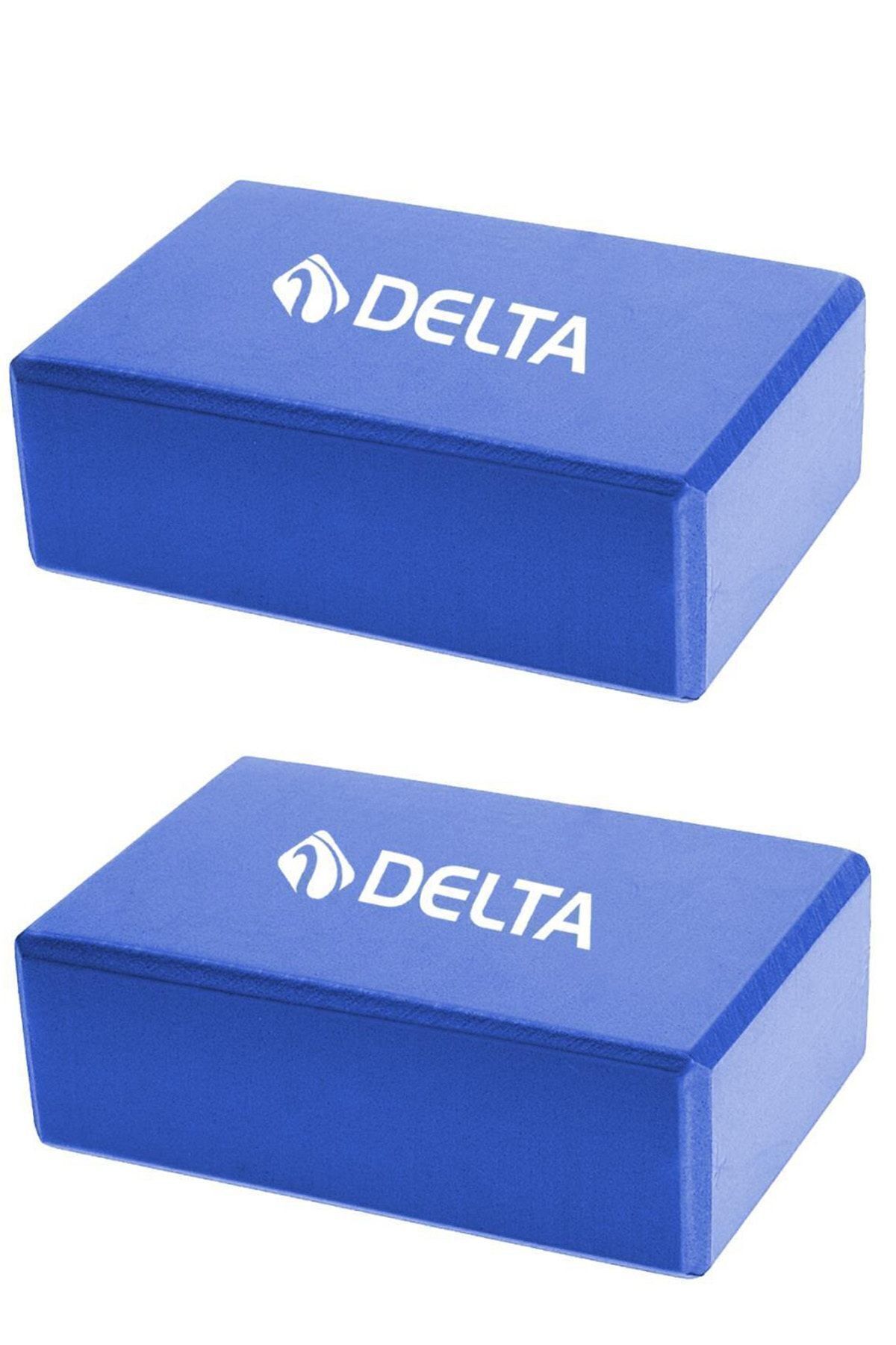 Delta Çiftli Yoga Blok - 2 Adet Yoga Block - Eva Yoga Bloğu Seti-MAVİ
