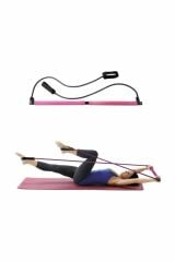 Delta Squat Pilates Jimnastik Egzersiz Çubuğu Portable Studio Squat Barı-FUŞYA
