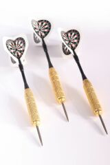 Delta 22 Gr. Dart Oku (3’lü Set) - Çelik Uç + Pirinç Gövde + Renkli Kanat - Dart Oku Seti