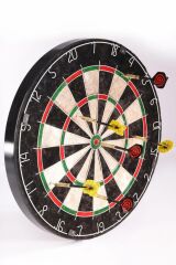 Delta Sisal Dart Seti 45 Cm (18 İnç) Büyük Boy + 6 Dart Oku (18 Gr) Hedef Tahtası