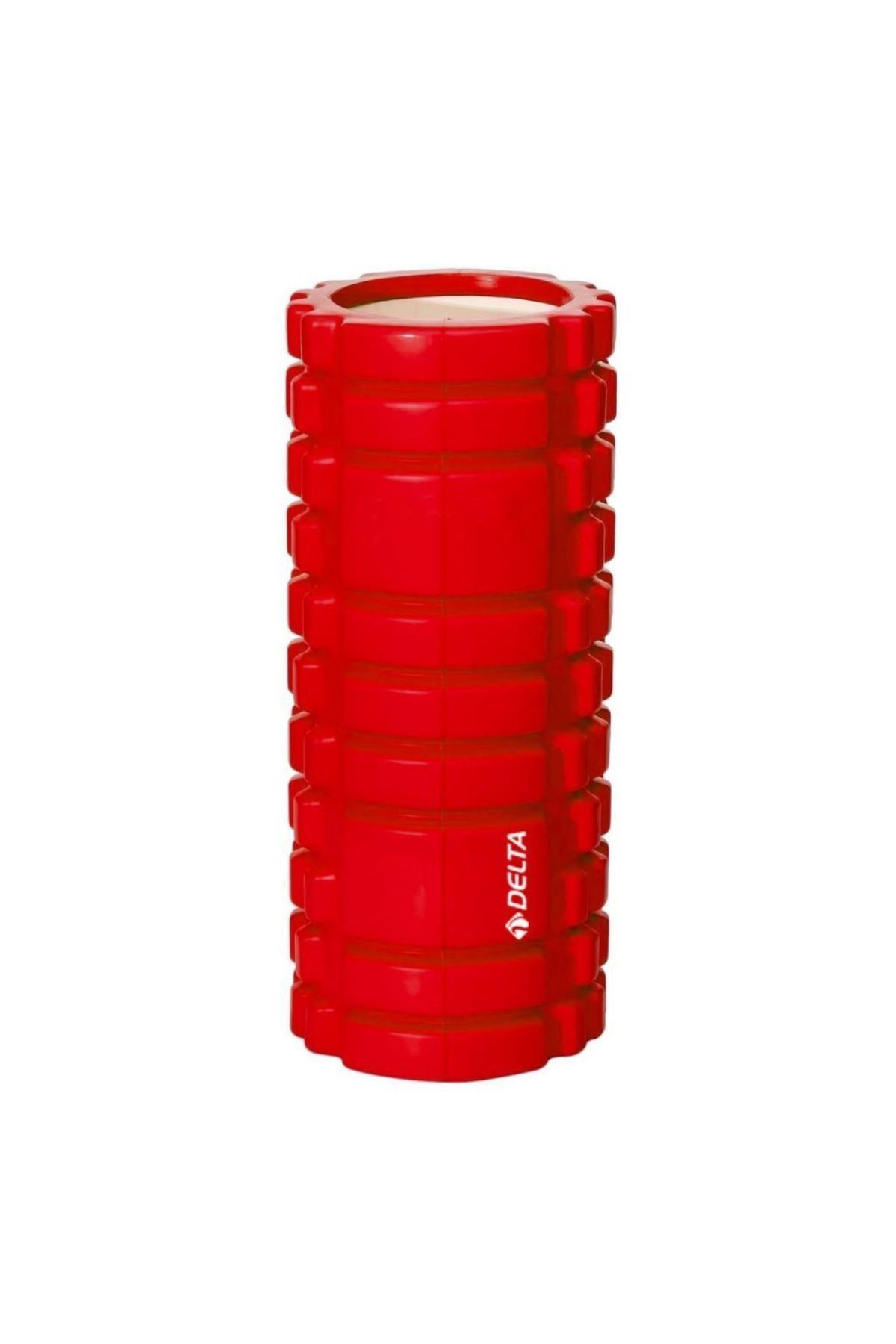 Delta Yüksek Yoğunlukta Orta Sert Deluxe Foam Roller Masaj Köpüğü Pilates Masaj Rulosu-KIRMIZI