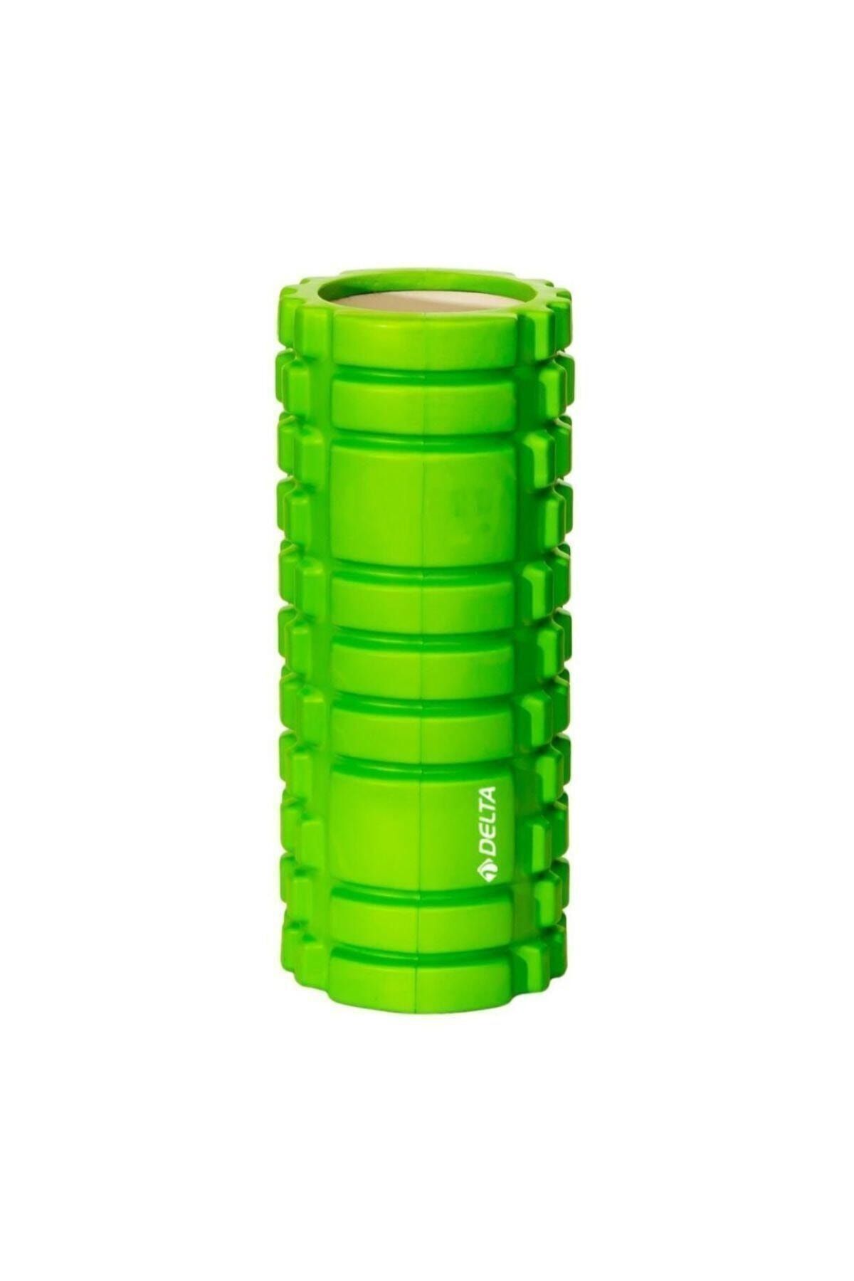 Delta Yüksek Yoğunlukta Orta Sert Deluxe Foam Roller Masaj Köpüğü Pilates Masaj Rulosu-YEŞİL