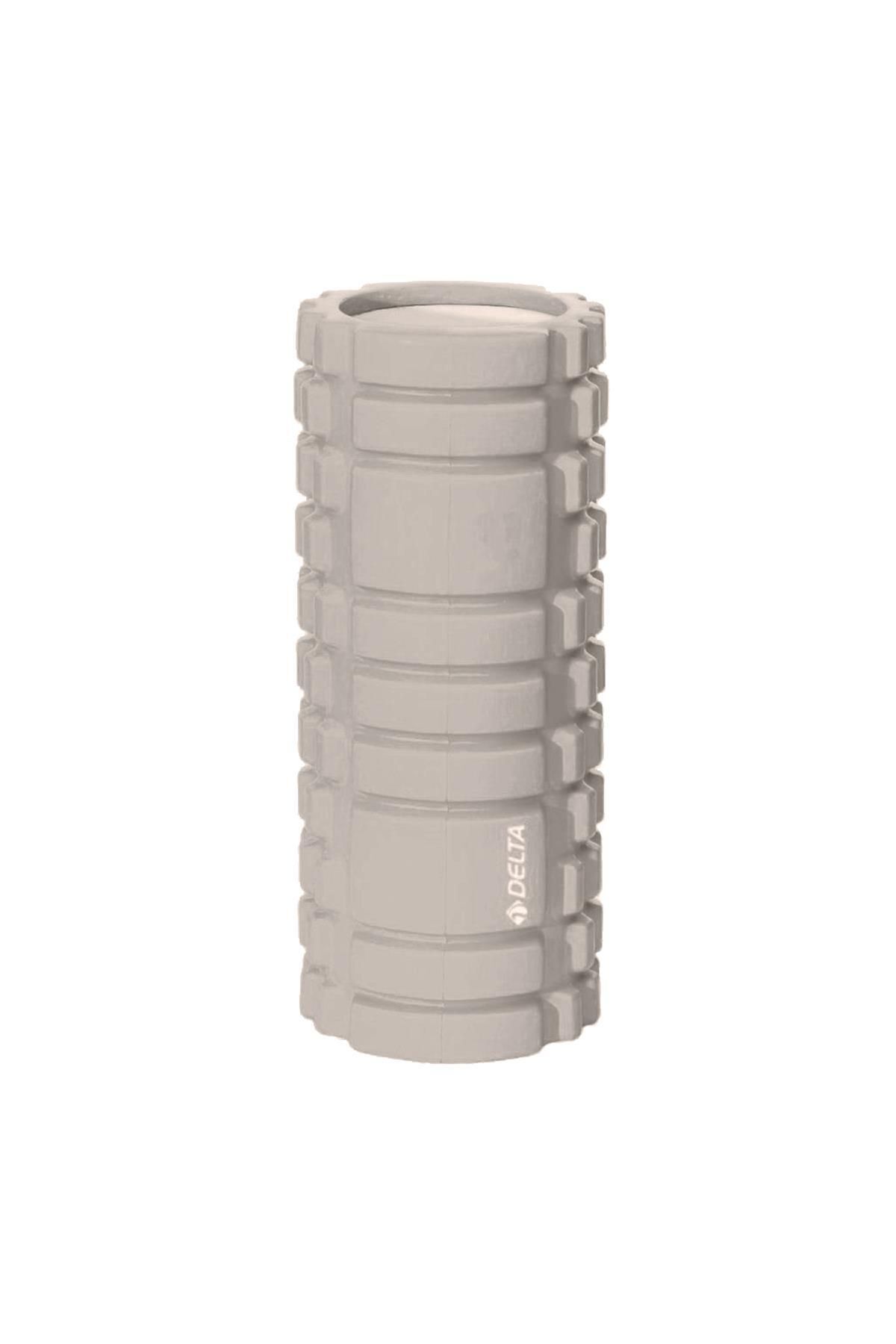 Delta Yüksek Yoğunlukta Orta Sert Deluxe Foam Roller Masaj Köpüğü Pilates Masaj Rulosu-GRİ
