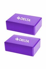 Delta Çiftli Yoga Blok - 2 Adet Yoga Block - Eva Yoga Bloğu Seti-MOR