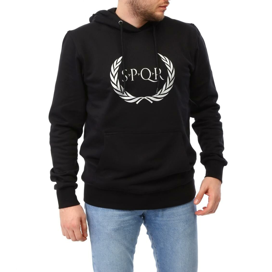 S.P.Q.R Erkek %100 Pamuk Sweatshirt TILYA SİYAH SQKS101-106