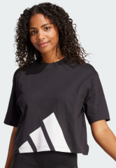 Adidas Siyah Kadın Loose Fit Baskılı T-Shirt JG8736